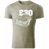 T-ričko BMW e30 line pánske tričko Farba trička: Svetlá Khaki, Farba potlače: Biela, Veľkosť: S
