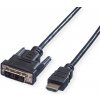 Kábel DVI-D/HDMI M/M 10m, Single-Link, 1920x1080@60Hz, čierny