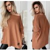 Fashionweek Dámsky mäkký voľný sveter pro moletky NB5712 Camel