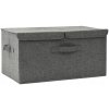 VidaXL Úložné boxy, 2 ks, látkové, 50x30x25 cm, sivé