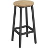 Barová stolička dub sonoma / čierne nohy