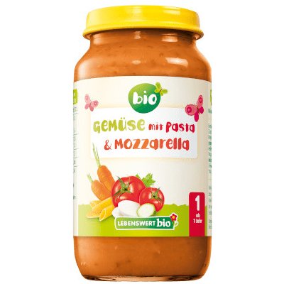 Lebenswert menu přesnídávka zelenina pasta mozarella 6 x 250 g