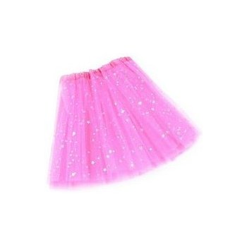 Princeznovská sukňa s LED svetlom Ružová