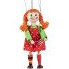 MÚ Brno Copaté dievča 20 cm, drevená marioneta