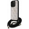 Guess PU 4G Metal Logo Crossbody Popruh Zadní Kryt pre iPhone 16 Pro Max Pink