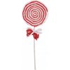 Clayre & Eef Bielo-červený vianočný zápich lízanky Lollipop - 15*1*41 cm - Clayre & Eef