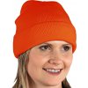 Reflexná zimná čiapka FLUOBAW - oranžová