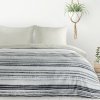 Takoy Obliečky 140x200 cm, 2-dielna súprava z mikrovlákna, farba biela, grafitová s motívom pruhov VERANO3 dizajn 91-HF-475473 | 140 x 200 cm