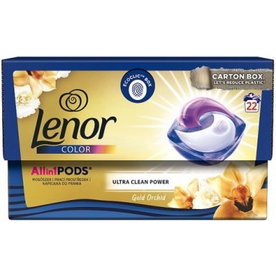 Lenor All in 1 Pods Gold Orchid Carton Box gélové kapsuly Color 22ks