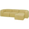 noo.ma Pohovka Flom Yellow Pear, 3-miestna rohová – žltá
