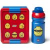 LEGO® ICONIC Classic sada na svačinu (fľaša a box) - červená/modrá