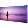 Obraz na skle Žena mora Yoga 100x50 cm