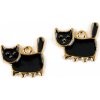 Kovový prívesok / ťaháčik na zips mačka - 2 ks 2 (81640) čierna
