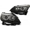Predné svetlá BMW E60 E61 Angel Eyes Black Halogen