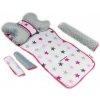 Baby Nellys Komplet do kočíka - podložka, polštářek, potah na popruhy a barierku č. 5