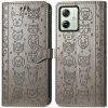 VSETKONAMOBIL 67029 ART ANIMALS Peňaženkový obal pre Motorola Moto G54 5G / G54 Power Edition 5G šedý