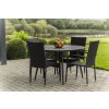 Súprava záhradného nábytku kovová Texim čierna 5-dielna