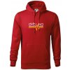 Cycling ekg - Mikina pánska Cape s kapucňou - 2XL ( Červená )