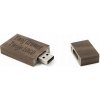 Pendrive MemoRabbit Široký flash disk Tmavé drevo - Orech + GRAVÍROVANIE 32 GB USB 2.0, hnedý