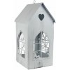 Lampáš domček, kov, biely, výška: 30 cm, K3889/2