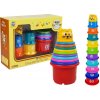 LEAN TOYS Pyramída z pohárov, farabná + čísla - mačka
