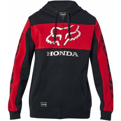 Fox mikina Honda fleece zip black / red