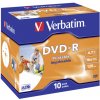 1x10 Verbatim DVD-R 4,7GB 16x Speed, Jewel Case, printable