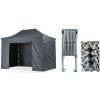 Nožnicový párty stan 2x4 m TENTino BIG HEXAGON EXTREME Farba opláštenia: 17A - ANTRACIT