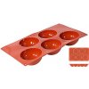 Contacto Silikonová forma na 5 polokoulí o průměru 80 mm 6630/085 terakotová