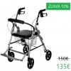 Rehafund Rf-616/s chodítko pre seniorov štvorkolesové skladacie OSLO PREMIUM sivé