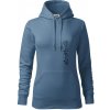 Hory bicykel úsmev - Mikina dámská Cape s kapucí - M ( Denim )