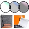 K&F55mm 3pcs Professional Lens Filter Kit (MCUV/CPL/ND4) + Filter Pouch K&F Concept