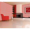 Donga Vinylová tapeta mozaika cerveno biely vzor 53x1000 cm