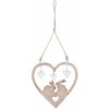 Clayre & EEF Drevené srdce na zavesenie - 12 cm