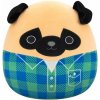 Plyšák Squishmallows Mops ve flanelové košili Prince (196566453234)