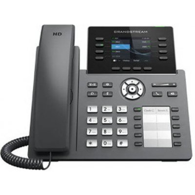 Grandstream GRP2634 SIP telefon, 2.8" TFT bar. displej, 4 SIP účty, 10 pr. tl., 2x10/100Mb, WiFi, BT GRP2634
