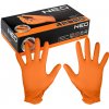 NEO TOOLS Perforované nitrilové rukavice, oranžové, 50 kusov, veľkosť M 97-690-M