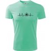 Ekg futbal loptu - Pánske tričko Fantasy športové - 2XL ( Mätová )