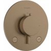 Hansgrohe Ecostat Comfort S - Termostatická batéria pod omietku, na 2 spotrebiče, kefovaný bronz - 33718140