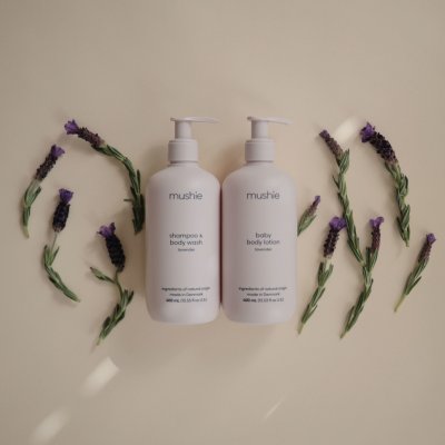 Mushie Organic Baby šampón na telo a vlásky 400ml - Lavender