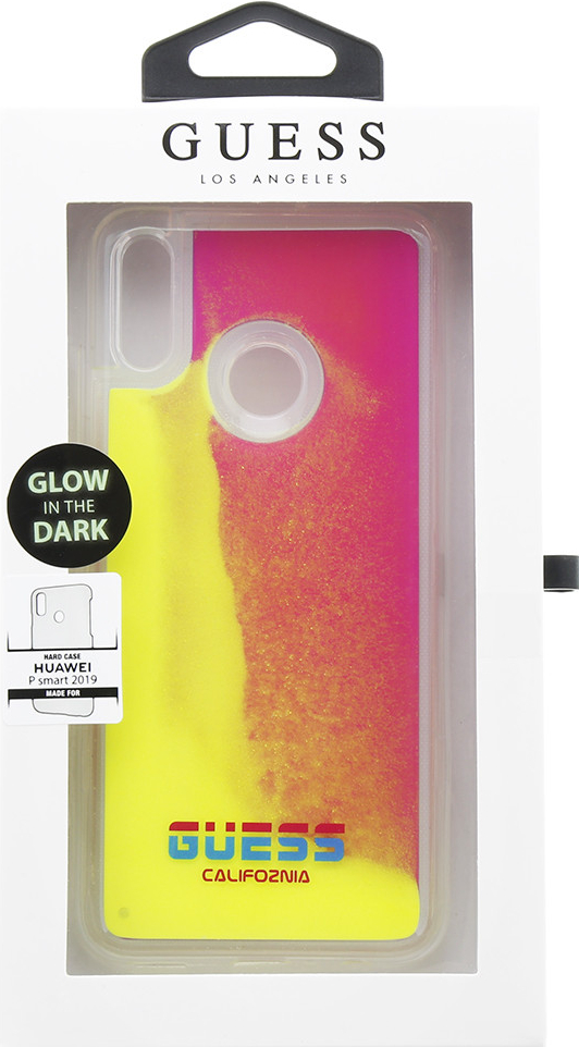 Púzdro Guess Califonia Glow in the Dark Huawei P Smart 2019 ružové