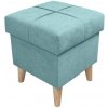 Čalúnený taburet s úložným priestorom Dream 1 tyrkysová