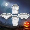 Halloween - Sada 4ks vykrajovačiek s pečiatkou