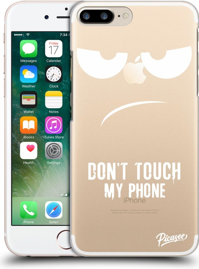 Púzdro Picasee silikónové Apple iPhone 7 Plus - Don\'t Touch My Phone čiré