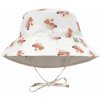 Detský klobúk Lassig Sun Protection Bucket Hat biela,hnedá 48-51