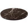 Podnos Decora pevný kruh - Čierny mramor (Black Marble) 25cm