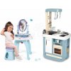 Set kuchynka a kozmetický stolík Bon Appetit Kitchen Smoby elektronická so zvukmi a taburetka Frozen
