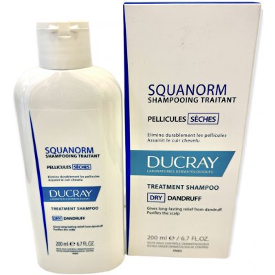 Ducray Squanorm šampón proti suchým lupinám Anti-Dandruff treatment Shampoo dry dandruff 200 ml