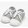 Dojčenské tenisky capáčky New Baby jeans sivá 3-6 m - 3- 6 m