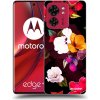 Picasee silikónový čierny obal pre Motorola Edge 40 - Flowers and Berries